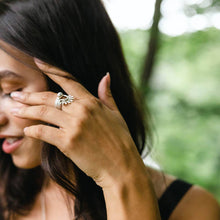 Load image into Gallery viewer, Ray Stacking Ring | Hammered Sterling Silver