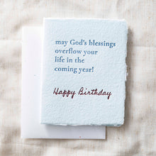 Load image into Gallery viewer, God's Blessings Overflow This Year | Birthday Greeting Card