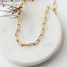 Load image into Gallery viewer, High Quality Gold Plated Paperclip Necklace - 16"