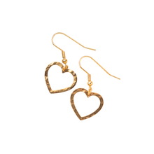 Load image into Gallery viewer, Hammered Heart Earrings