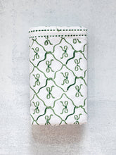 Load image into Gallery viewer, Table Runner - Lattice Bow, Evergreen & Sage