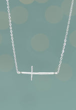 Load image into Gallery viewer, Radiant Cross Necklace in Silver
