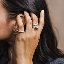 Load image into Gallery viewer, Ray Stacking Ring | Hammered Sterling Silver