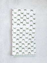 Load image into Gallery viewer, Tea Towel - Bows, Evergreen & Sage
