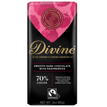 Load image into Gallery viewer, 70% Dark Chocolate with Raspberries Sharing Bar