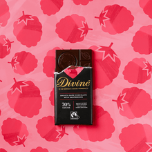 Load image into Gallery viewer, 70% Dark Chocolate with Raspberries Sharing Bar