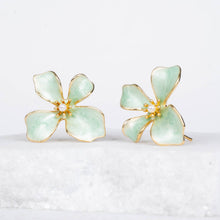 Load image into Gallery viewer, Hope in Bloom Flower Earrings in Mint