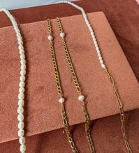 Load image into Gallery viewer, Whisper Freshwater Pearl &amp; Paperclip Chain Necklace
