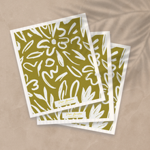 Load image into Gallery viewer, Set of 3 Swedish Dishcloth: Earthy Florals Olive
