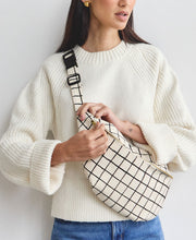 Load image into Gallery viewer, Block Print Grid Stitch Sling Bag
